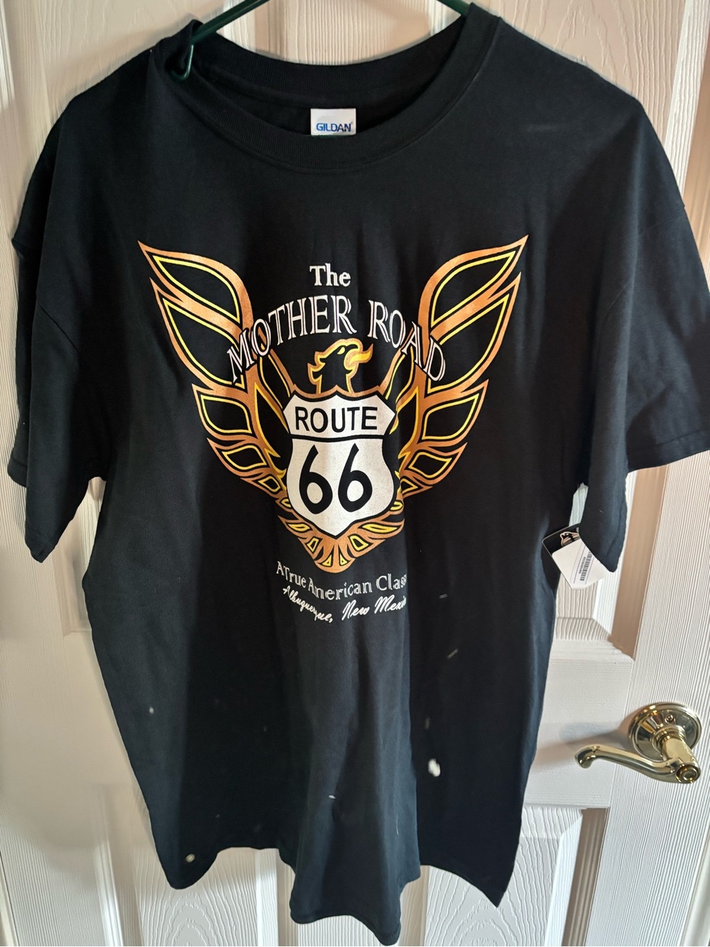 Gildan men’s ' Route 66 Black Graphic Tee